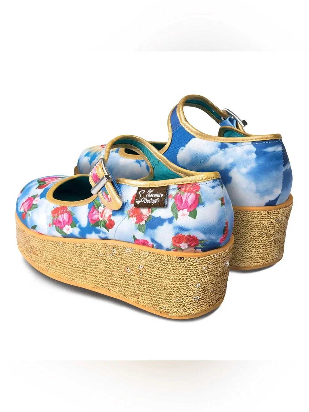 Hot Chocolate Design Sacred Heart Platform Shoes US 7 NWOT